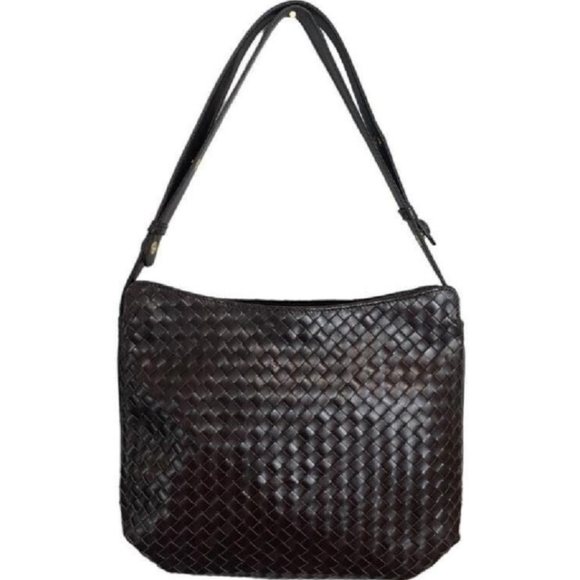 LALO HANDBAGS Handbags - NWOT LALO Fine Italian LUXURY Woven LEATHER Brown Shoulder Bag